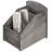 Rustic Dark Grey Wooden Media Caddy With 3 Compartments For Home Organization