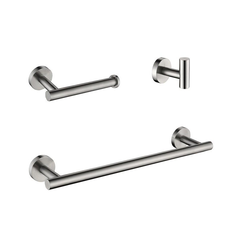 3 - Piece Bathroom Hardware Set, Brushed Nickel