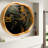 THE GEARS CLOCK Wall Clock with Real Moving Gears PO-LI_ 27 in Round WOOD-BLACK