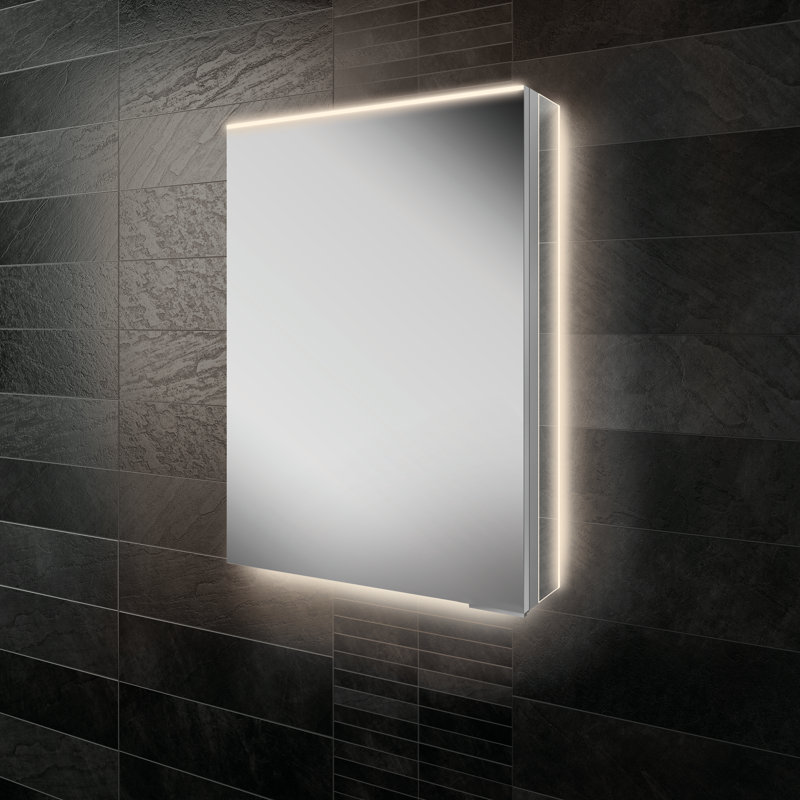 Ether 500mm W 700mm H Surface Frameless Medicine Cabinet Mirror 3 Adjustable