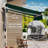 Patio Awning 8' X 7' - Manual Retractable Sun Shade. From & Heat. Frame With Cover. Adjustable Deck Protection. Steel Frame. Material. Easily