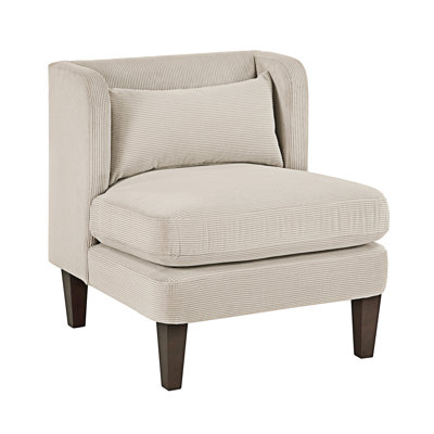 Modern Dark  Accent Chair Cushion Seat Corduroy Fabric Upholstery Pillow Living Room Furniture 1Pc (Only Including Chair)