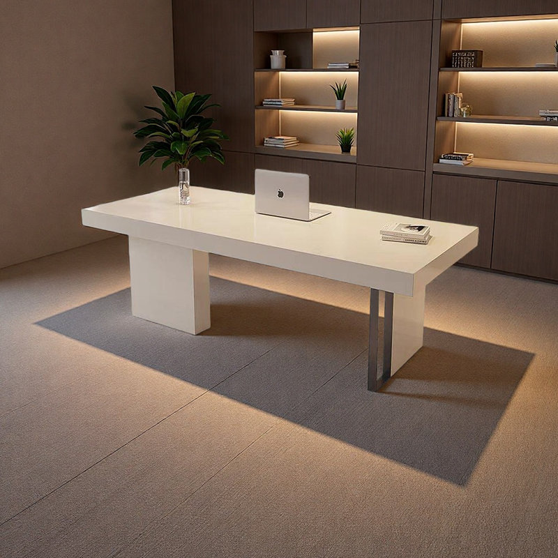 Modern Minimalist Desk, 29.52" H x 55.11" W x 27.55" D 