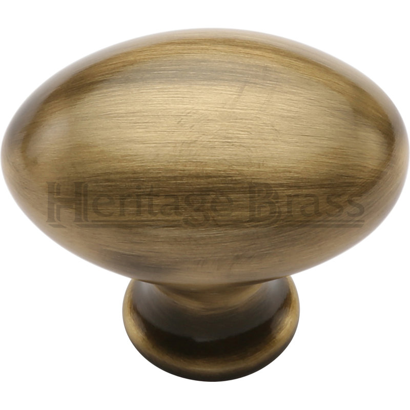 Heritage Brass Heritage Cabinet Knob Oval Design, Matt Bronze, 3.8cm