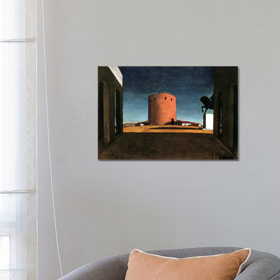 The Red Tower - Wrapped Canvas Painting