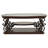 Bianca Merlot 2-Shelf Glass Top Coffee Table
