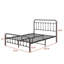 Structure de lit plateforme en métal, tête de lit / pied de lit de style victorien / rangement sous le lit / pas de sommier nécessaire / double-308870216