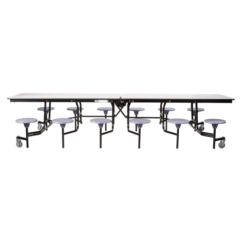 Table de cafétéria rectangulaire 145" x 59", Gris