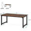 Grand bureau d'ordinateur 63 "moderne pour bureau à domicile - Table d'écriture robuste avec structure en acier (sans la chaise)-1144658059
