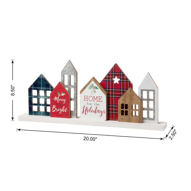 Décoration de Noël en bois 20 po L