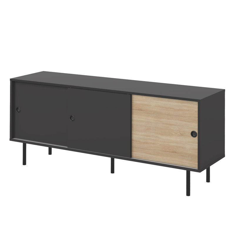 Gurjant Sideboard, Natural Oak/Black