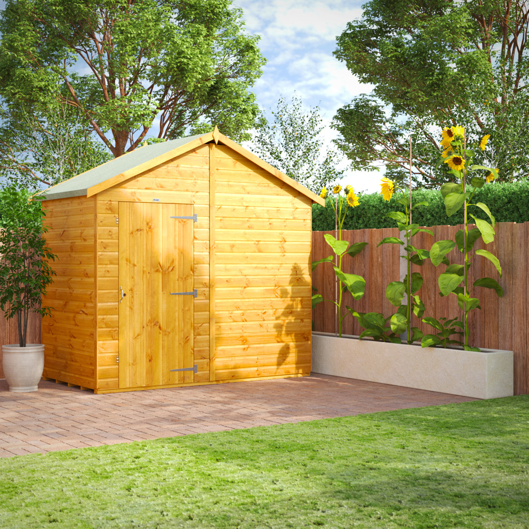 Powersheds 4 x 8ft Timber Tongue & Groove Windowless Apex Garden Shed
