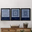 Indigo Tile I - ensemble de 3 impressions sur toile encadrées-73082888-73082892