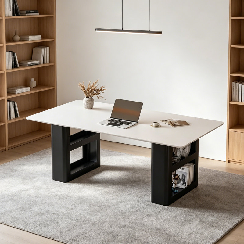 Exquisite Modern Practical Storage Writing Desk, 29.52" H x 70.86" W x 35.43" D