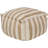 Henrietta Woven Striped Square Pouf