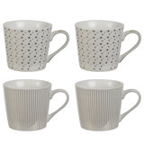 Briley 4 Piece Bone China Coffee Mug Set