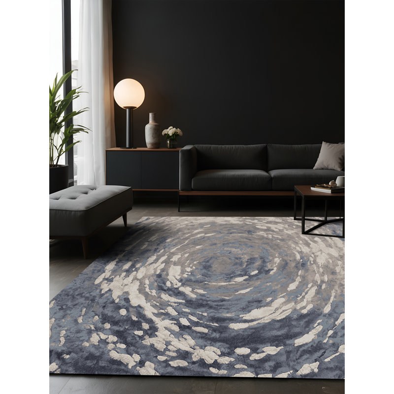 Tapis blanc soyeux et moelleux, Carré 4 pi
