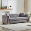 Canapé Chesterfield classique 84 po en velours 3 places avec têtes de clous dorées-132516595