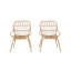 Chaises de cour arrière - Faux, brun, l 28,73 po x l 23,63 po x H 33,37 po, fer moderne