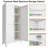Set of 2 Steel Storage Cabinet with Adjustable Shelves, Slim 2-Door Organizer for Garage, Laundry, Bedroom, Cream-571317071