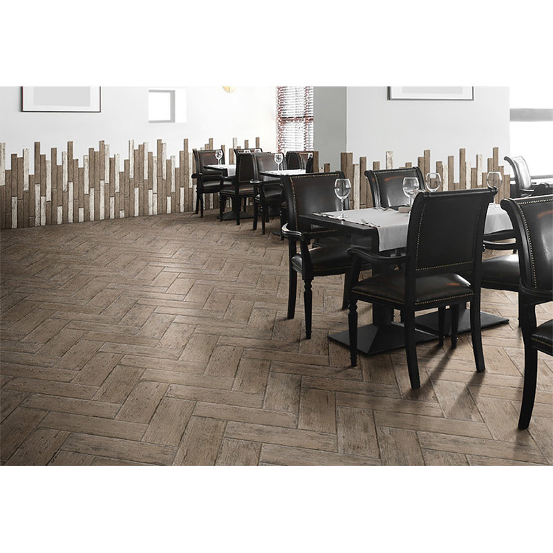 8" x 24" Porcelain Wood Look Wall & Floor Tile, Chestnut