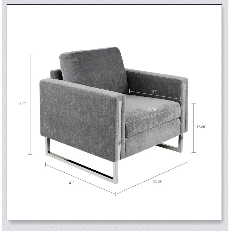 Fauteuil gris en polyester