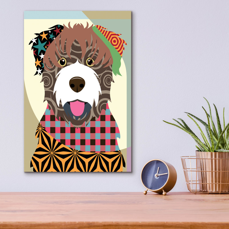 "Bouvier des Flandres" par Lanre Adefioyue, H 16 po x l 12 po