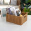 Panier de rangement en rotin naturel avec poignées, organisateur en osier pour étagères, garde-manger et maison