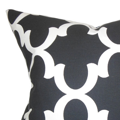 Geometric Cotton Reversible Throw Pillow