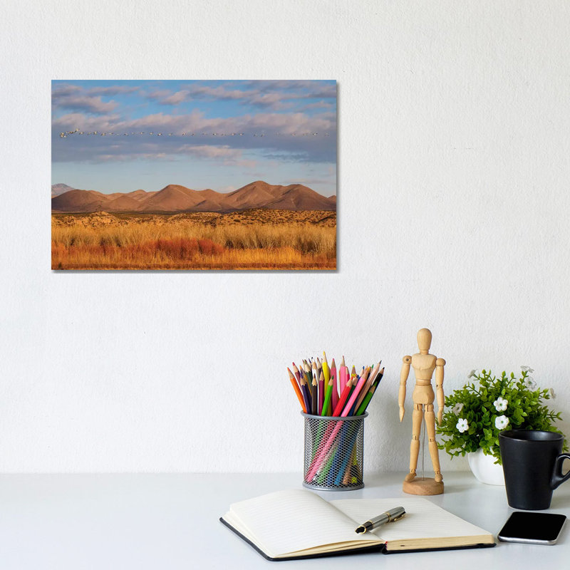 Bosque Del Apache National Wildlife Refuge, Socorro County, New Mexico, USA by Larry Ditto - Wrapped Canvas Painting