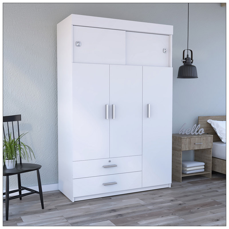 Armoire Chaplin, chambre à coucher, blanc