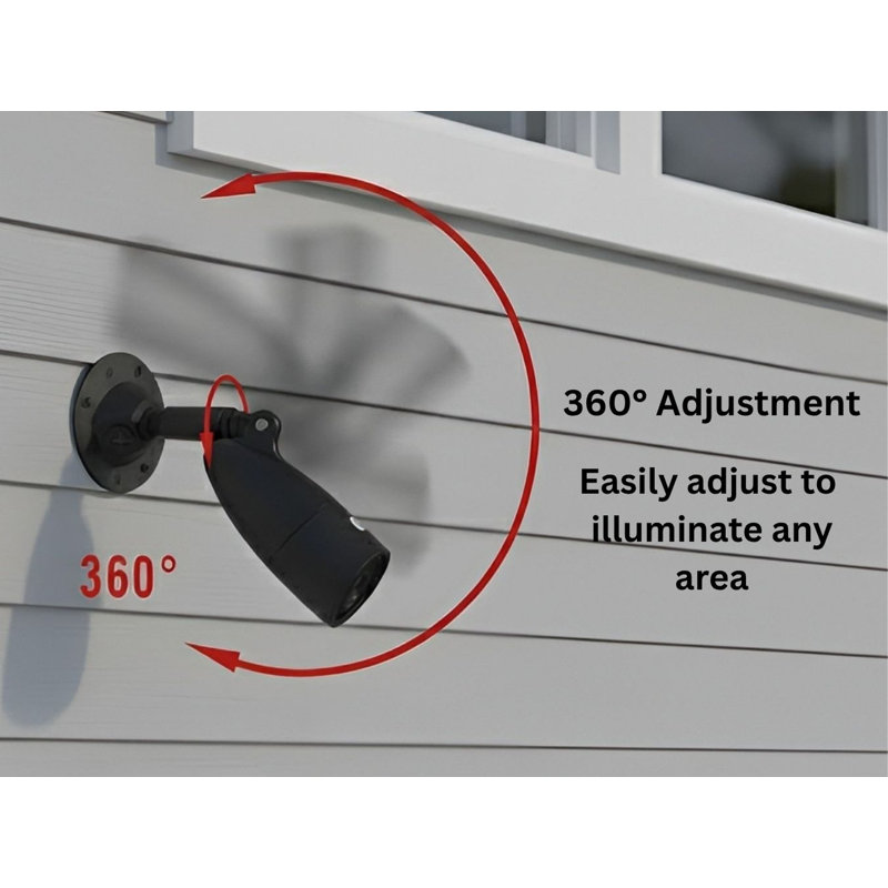 DEL - double projecteur - noir mat (avec capteur de mouvement) 20 W 3 000 K