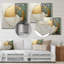 Or et peinture verte Fusion I - Décoration murale abstraite en métal-145263609