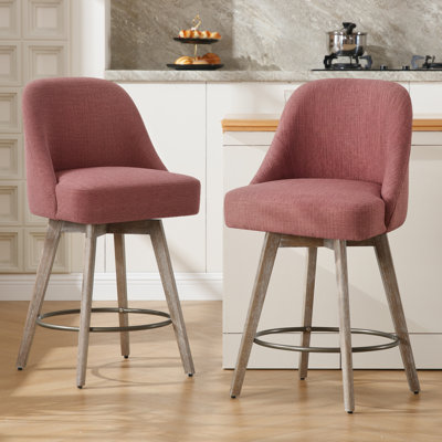 Mangu 26" Upholstered Swivel Stool