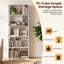 1 étagère de rangement à 5 niveaux avec dos ouvert et tablettes anti-basculement pour la maison-642664964