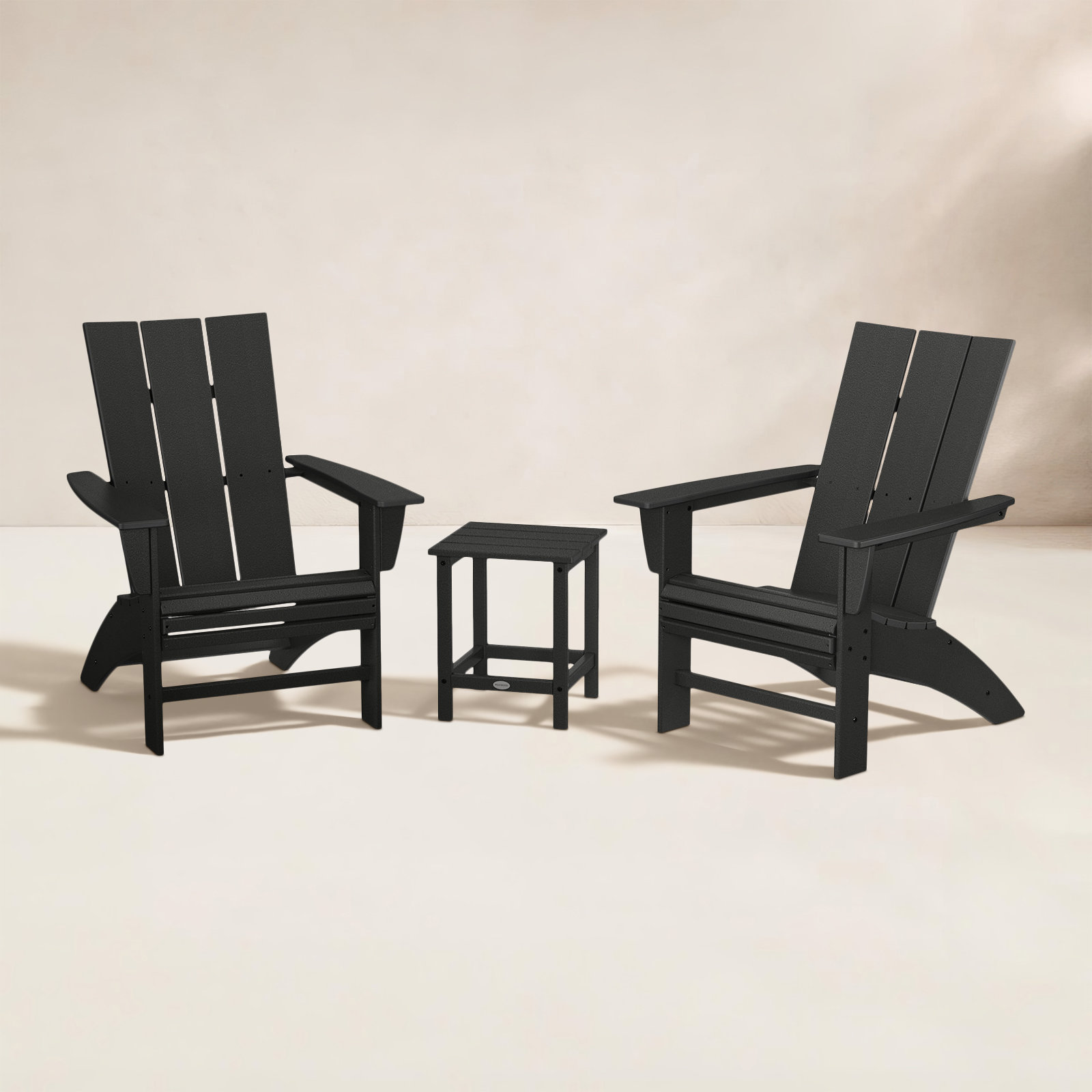 POLYWOOD® Modern Adirondack Chair, Black