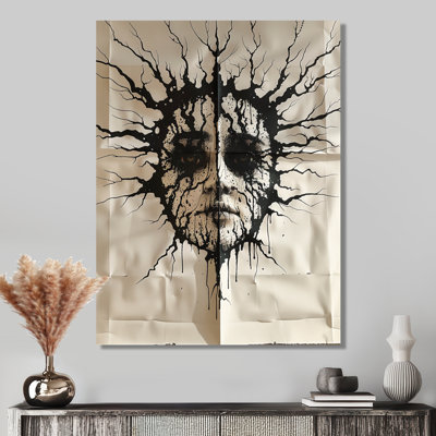 «Shroud Abstract Man Ink Portrait», reproduction d'art murale