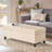 Contemporary Storage Bench In Beige With A Fashionable Look Stylish For Organizing And Enhancing Spaces-1694368481