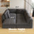 156.6'' Oversized U Shaped 6 Piece Modular Cloud Sectional Sofa with Two Ottoman-737448092
