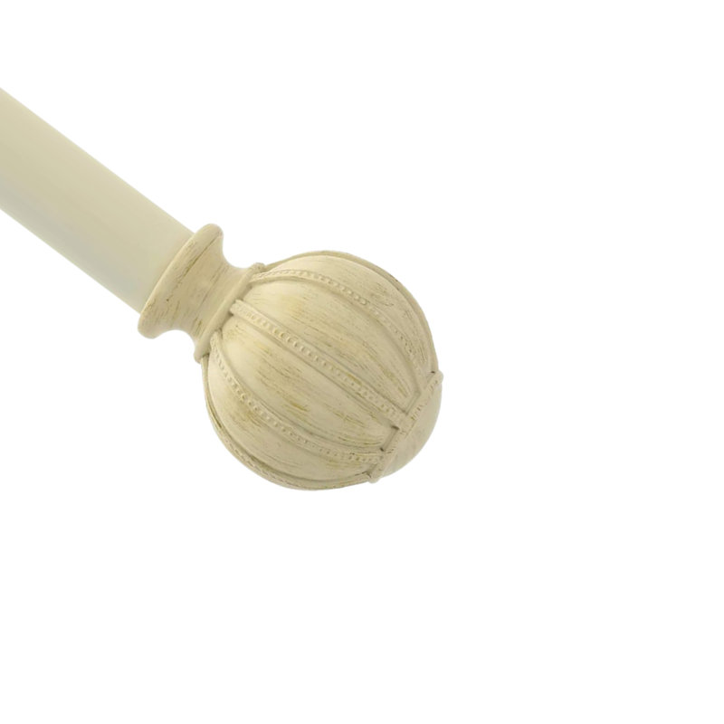 Tringle à rideaux simple à draperie ajustable jordynn, H 1 po x l 48 po x P 7 po, Blanc doré de France