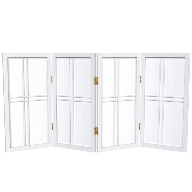 Paravent court 24 po Keitez, Blanc, 4