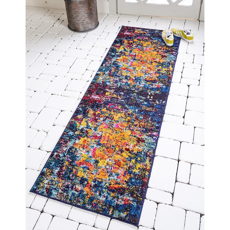 Rizer Washable Abstract Indoor Rug, Runner 2'7" x 10'