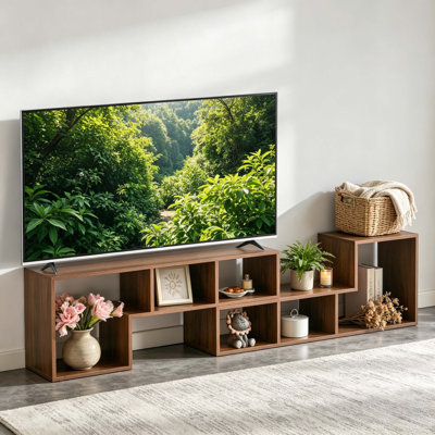2 Pieces Cube TV Stand,Free Combination Gaming Entertainment Center Media Stand,Open Storage Bookcase Shelf For Living Room,2 Shelf Bookcase L-Shaped TV Console Stand