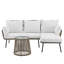 Ensemble de patio en L en rotin 3 pièces avec coussins moelleux Kyng Luxe Lounger