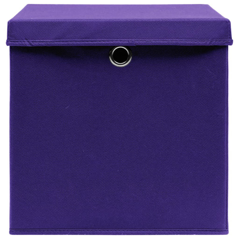Rebrilliant Fabric Decorative Bin, Purple