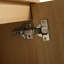 Meuble-lavabo de 36 po de hauteur, contreplaqué autoportant avec 2 portes, résistance aux égratignures, assemblage facile, conception américaine, unité 2 portes Oak Glow, surface, évasement-104906269-104906266