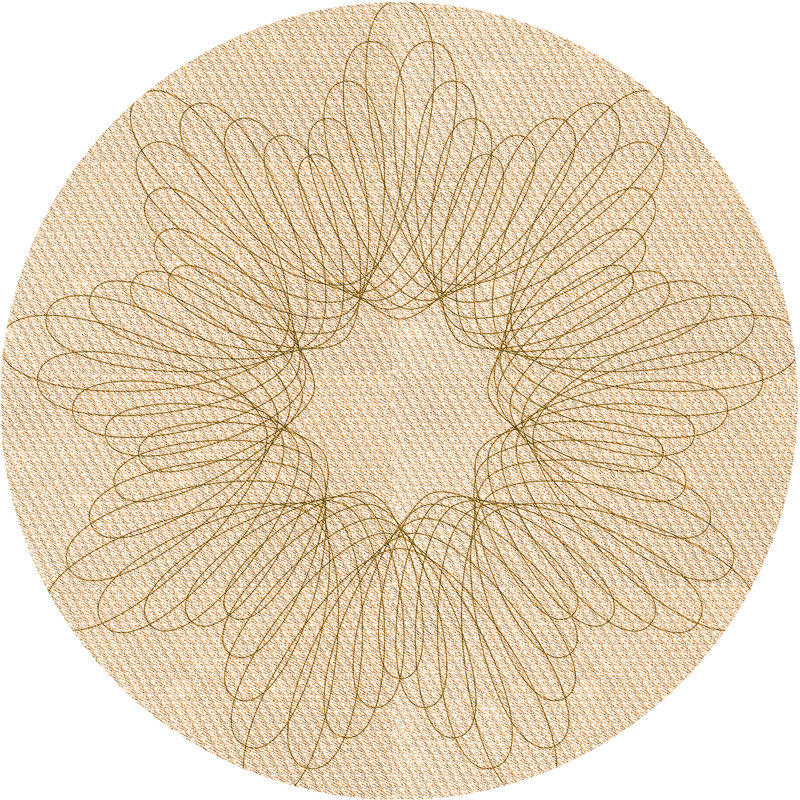 Abstract Indoor Rug, Round 7'