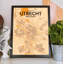Utrecht City Map - No Frame Print-226365476