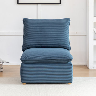 Hepworth Corduroy Side Chair With Cushions by Latitude Run