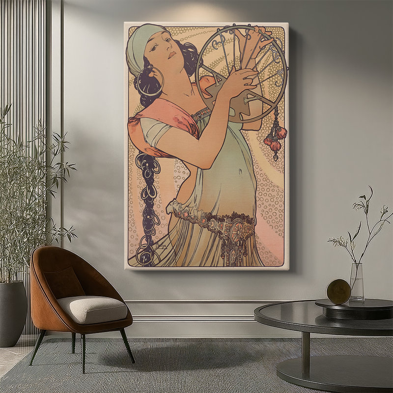 Salomé - Toile tendue avec châssis par Alphonse Mucha, 40 po x 60 po